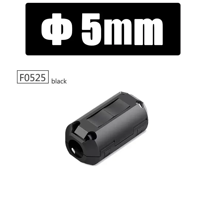 10 Stück 3,5/5/7/9/13/15mm Ringkern-Ferritperlen-Klemmspule EMI RFI Störfilter Clip Snap-Kabel für schwarze magnetische Snap-on-Verbindungen