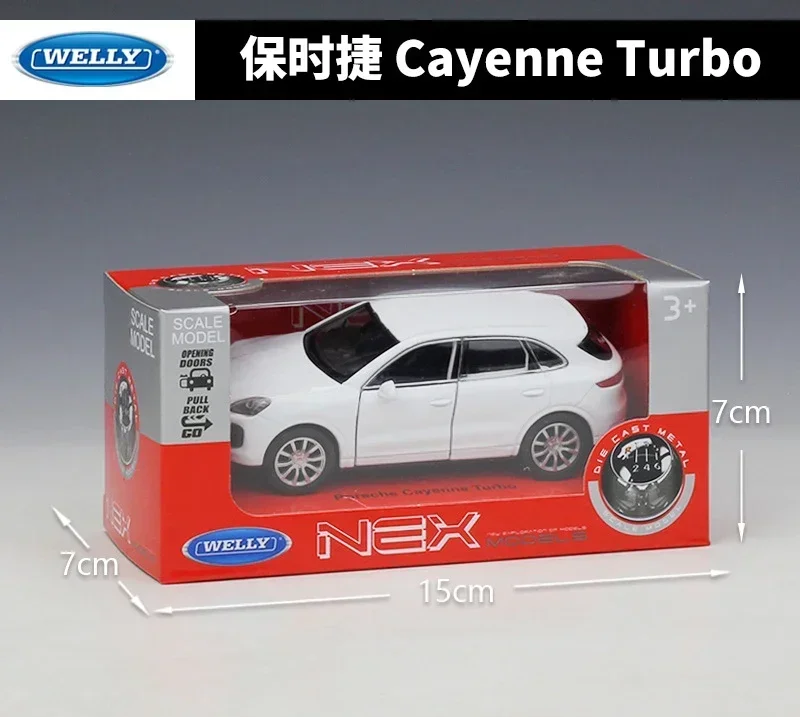 WELLYダイキャスト1:36カーハイシミュレーターポルシェカイエンツーバープルバックSUVモデルカー金属合金おもちゃ車子供向けギフトコレクション