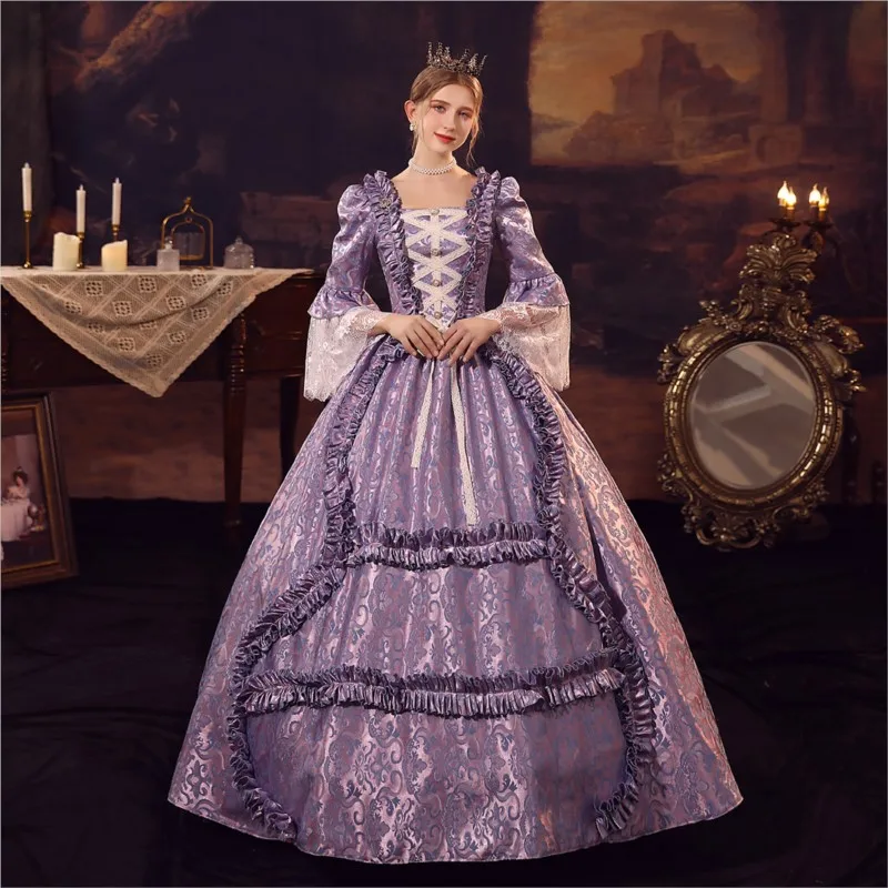 Costume Jacquard studio photo shoot masquerade party tea drama host dress