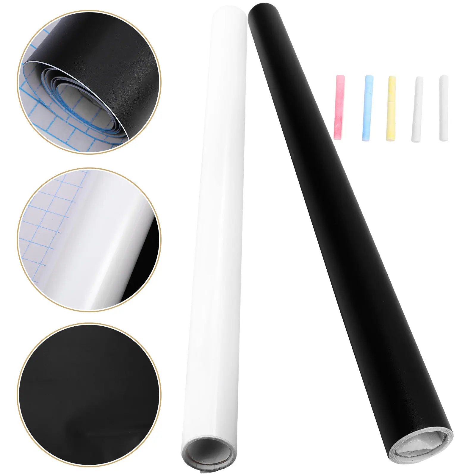1Set Dry Erase Sheet Reusable Blackboard Sticker for Walls Erasable Writing Surface Creative Doodle Graffiti Drawing Board Home