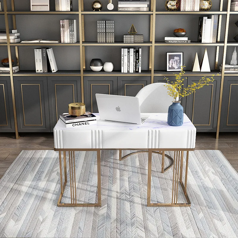 

Luxury computer desk chair bedroom marble postmodern desk beauty salon reception consulting desk