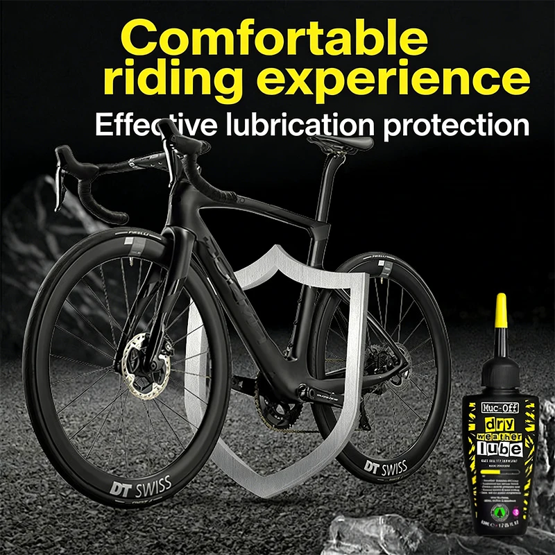 Muc-Off Bicycle Chain Lube 50ML Wet Dry All Weather Wax Formula Smooth Shifting Reduces Friction Road Bike Lubricant