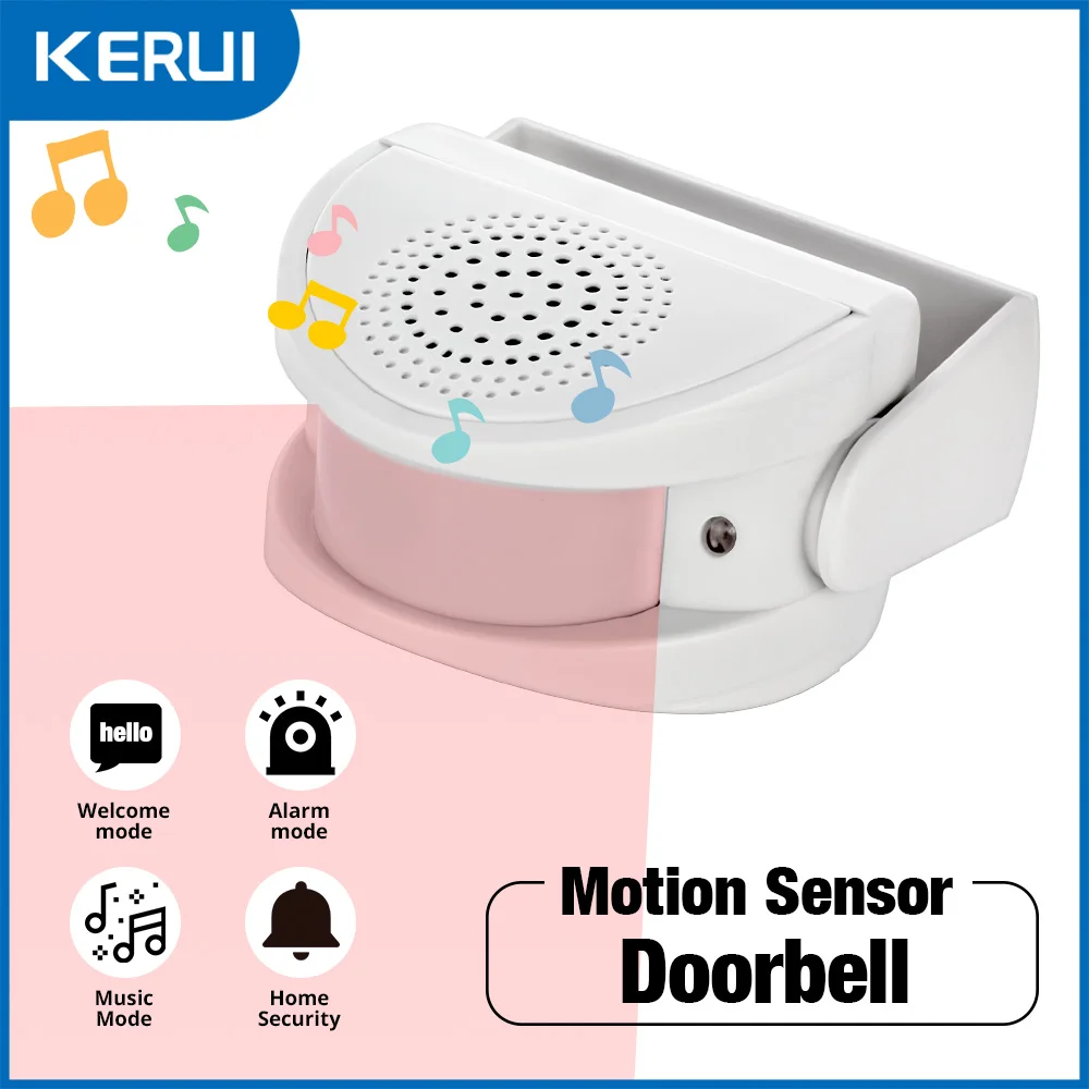 

Беспроводной дверной звонок FUERS с датчиком движения PIR для приветствия посетителей, сигнализации, защиты магазина и компании, умный дверной звонок