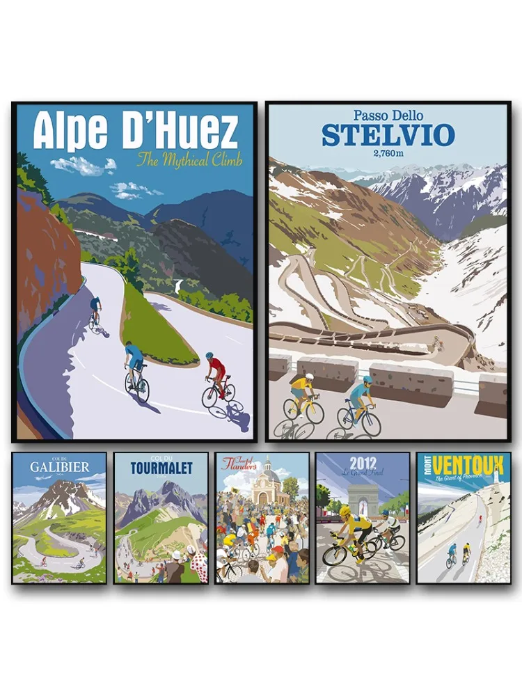 AliExpress NONE Mountain Bicycle City Bike Race Cycling Tour of Flanders Art Posters Canvas Painting and Prints Sports Pictures Room Home Decor