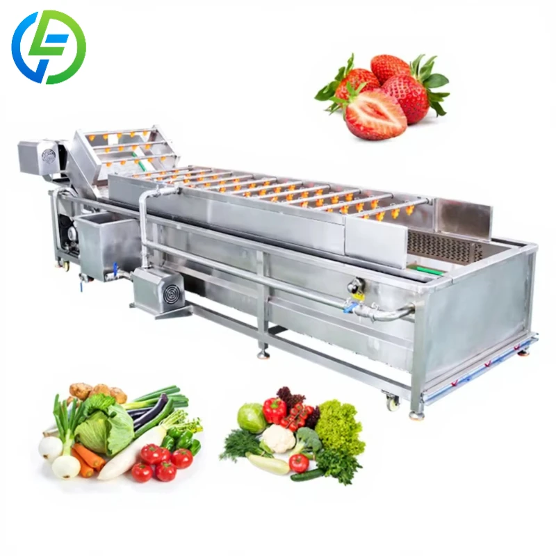 Customized Bubble Washing Machine For Snack Food Factory French Fries Vegetable Snacks Raw Material Pre Processing Cleaning