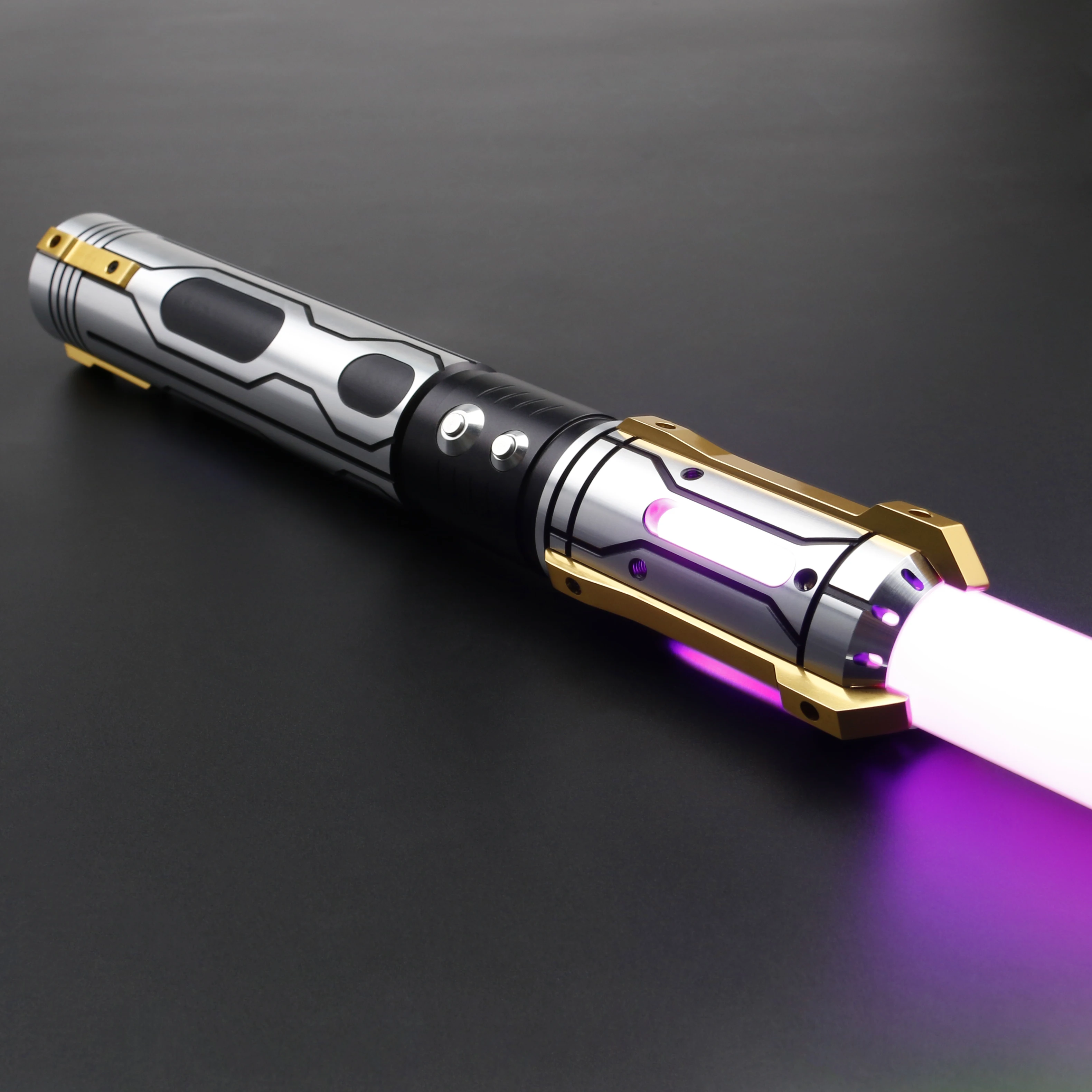 TXQSABER Ghost Heavy Dueling Lightsaber Smooth Swing Metal Hilt SNV4 RGB Light Sword with LED Blade Blaster FOC Force Darp Jedi