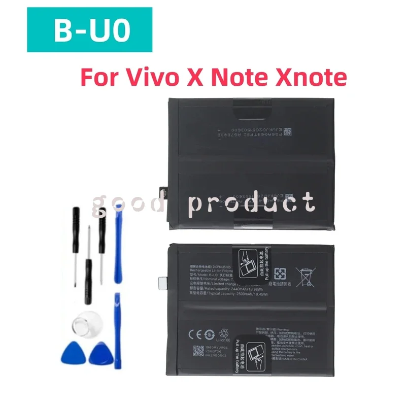 

New B-U0 Mobile Phone Replacement Battery For Vivo X Note Xnote Repair Part Original Capacity Phone Batteries+Tools