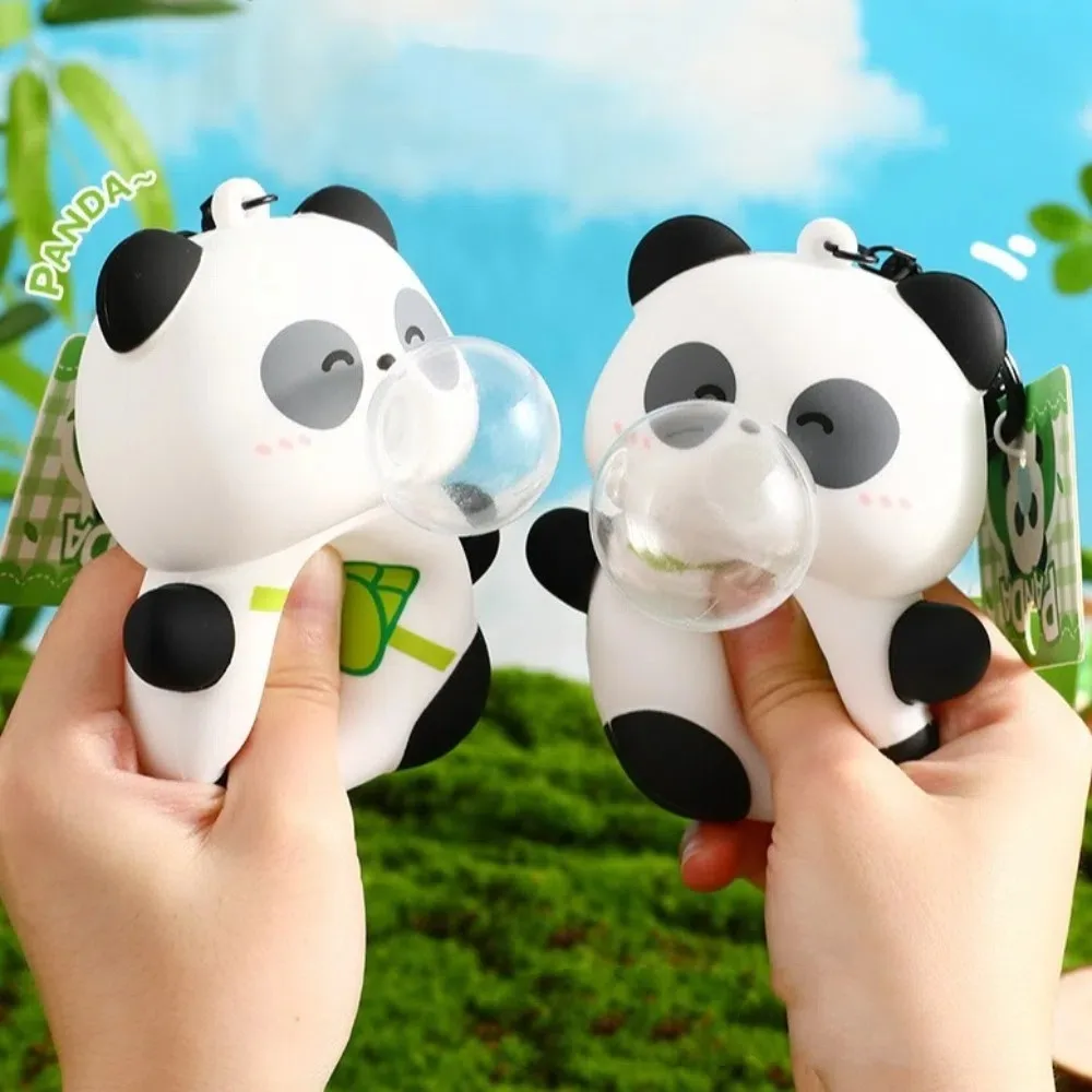 New Silicone Bubble Panda Keychain Decompression Toys Gift Dolls Pendant Cartoon Bag Charms Couple Gift