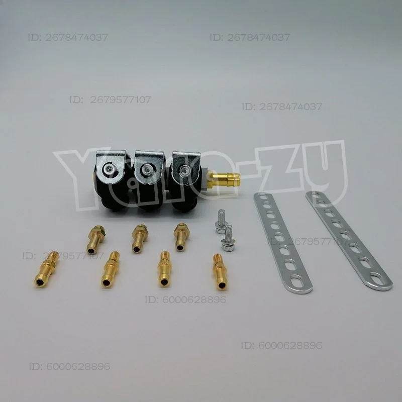 For AC-W01 Gas Injector Rail 3/6 Cylinder LPG CNG Sequential Injection Rail for Car Natural Gas Conversion