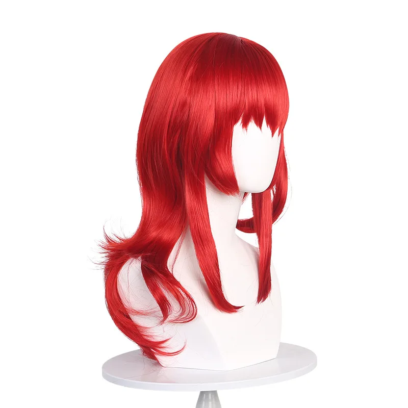 Yukari Kida Cosplay perruque solitaire Rock Style spécialement fait vin rouge côté queue de cheval Cosplay perruque