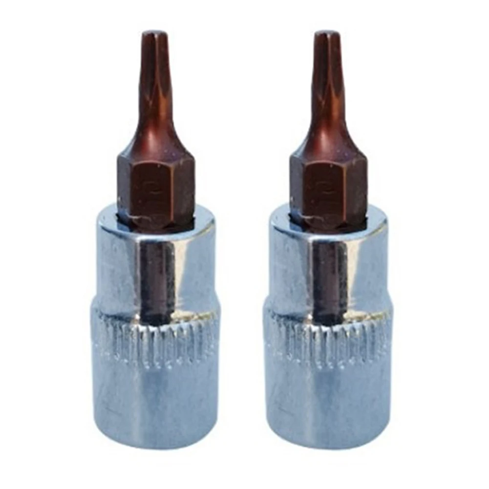 2pcs Torx Screwdriver Bit Sockets 1/4 Inch Sockets Bits Adapter T8-T40 For Home Furnishing Repair Work Hand Tools