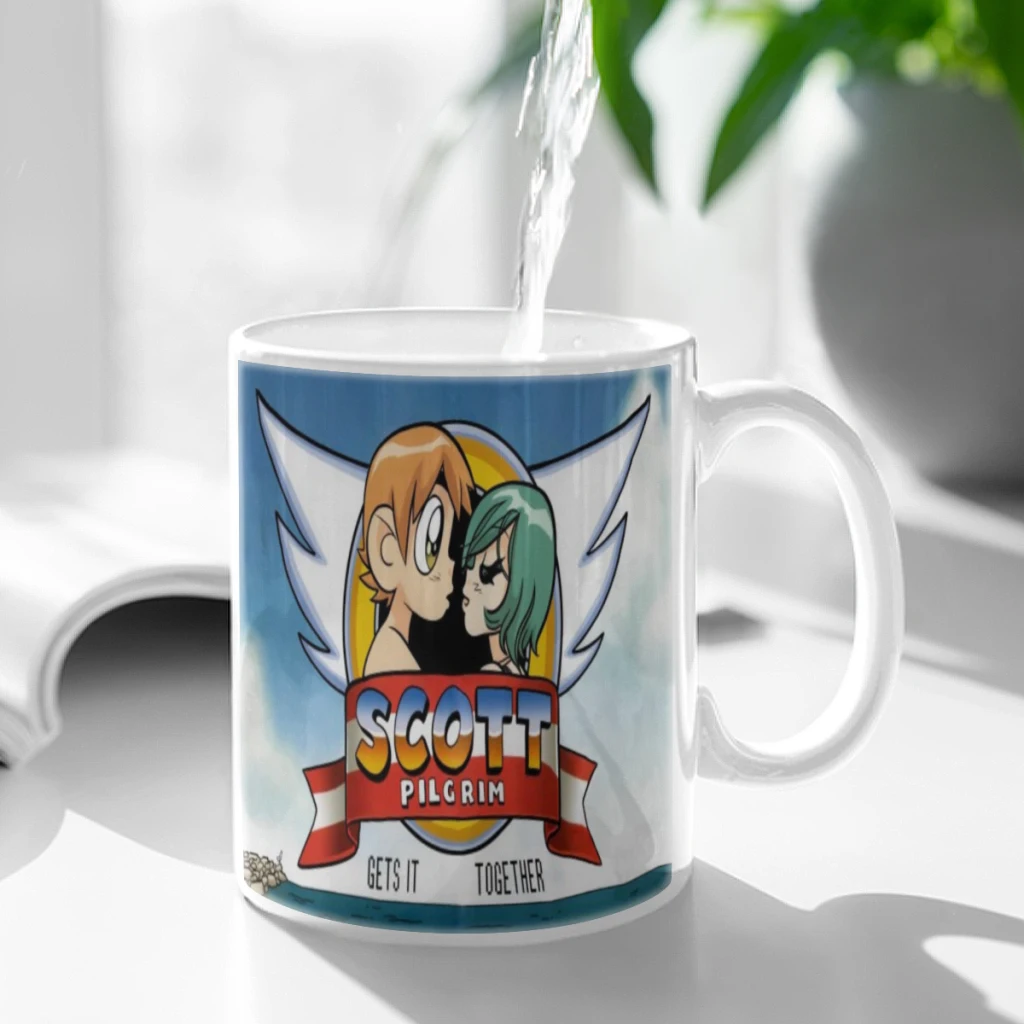 Anime Scott Pilgrim 11oz Afternoon Tea Mug Multifunctional Ceramic Coffee Mug Porcelain Coffee Cup Drinking Cup