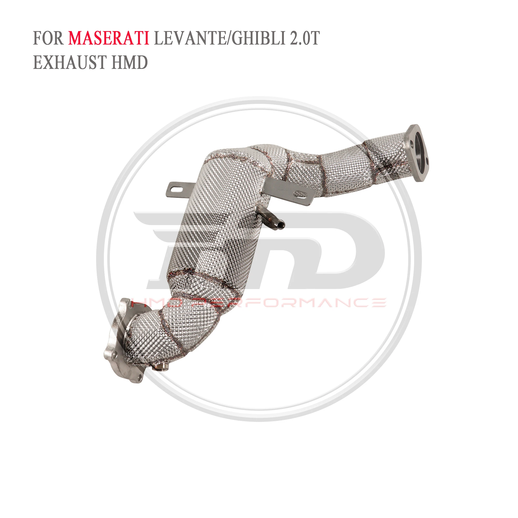 HMD Exhaust System High Flow Performance Downpipe for Maserati Levante Geberit 2.0T Quattroporte With Heat Shiled