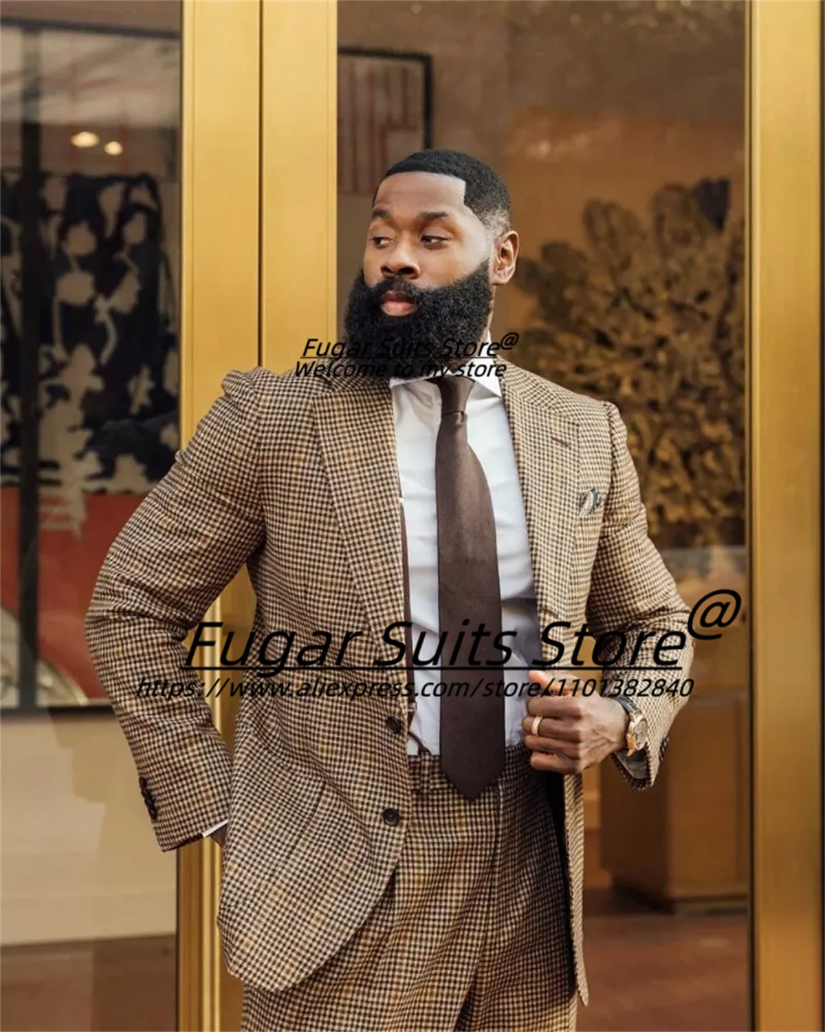 

Классические мужские костюмы больших размеров по индивидуальному заказу, клетчатые свадебные смокинги для жениха, комплекты из 2 предметов, мужские пиджаки, красивый костюм Homme