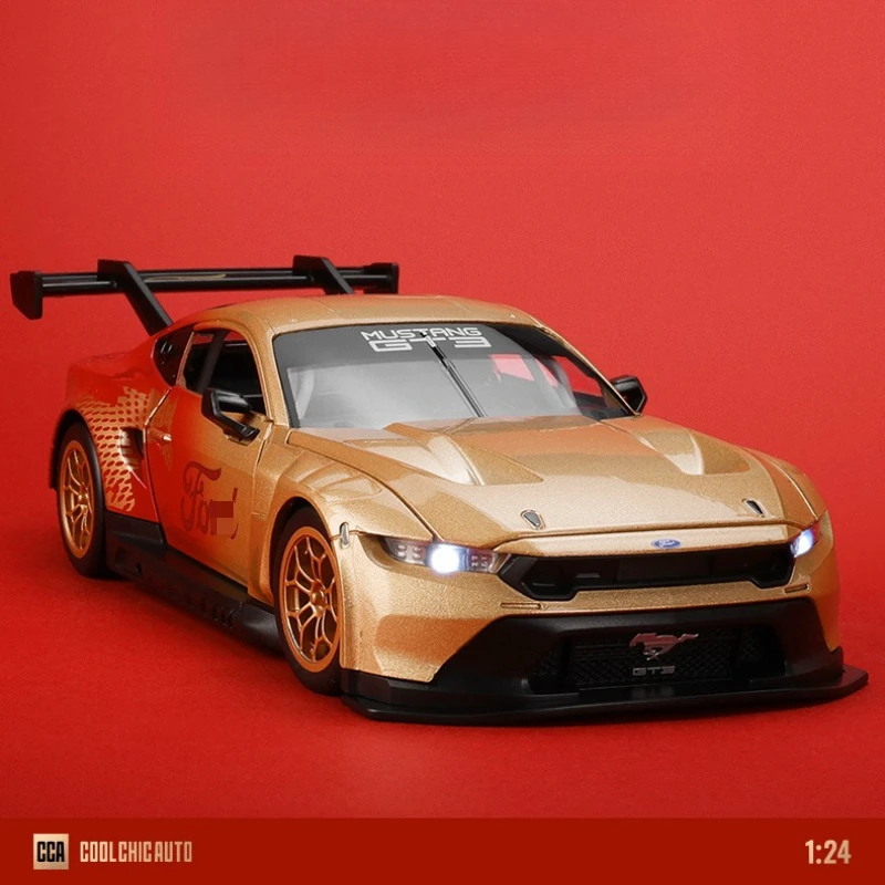 

1:24 Mustang GT3 New Year Edition Simulated Alloy Car Model Limited Edition New Year Gift Toy Hobby Collection