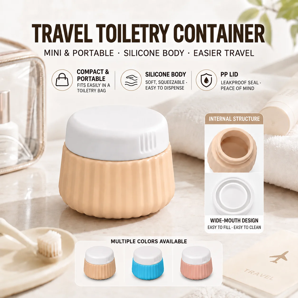 Silicone Lotion Container Squeezable Refillable Cream Container Hand Cream Container Lightweight For Home Organization Gym Gym