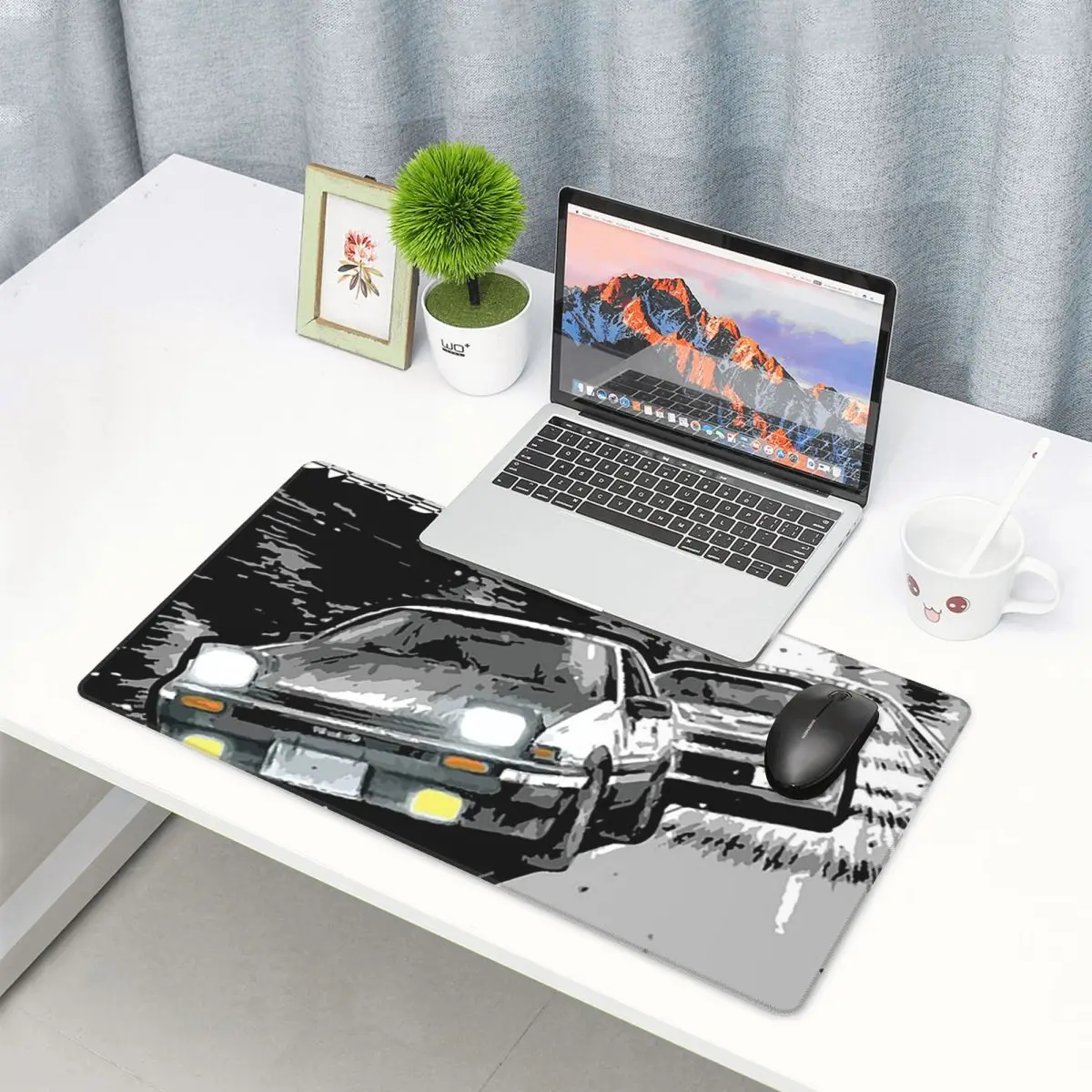 

Большой коврик для мыши Initial D - Mountain Drift Racing AE86, коврики для геймерских ПК и ноутбуков, аксессуары для клавиатуры, настольный коврик