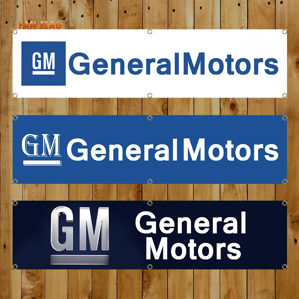 60x240cm Auto Parts-GM General motors Banner Flag Polyester Printed Garage or Outdoor Decoration Tapestry