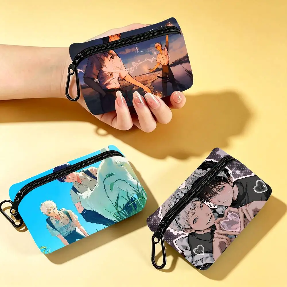 Anime The Summer Hikaru Died Lightweight Oxford Fabric Coin Purse Carabiner Hook Design Mini Card Key Organizer Bag
