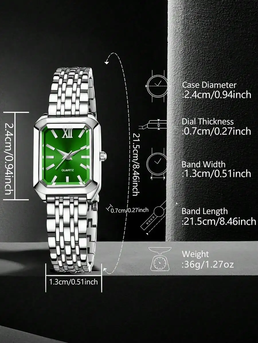 1pc Women's Quartz Watch, Fashion Casual Elegant Minimalist Bar Index Dial, Suitable For Daily Wear, Outfit Matching,