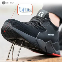 Maschio Puntale In Acciaio Scarpe di Sicurezza Sul Lavoro Stivali Da Uomo Outdoor Traspirante casual Scarpa Da Tennis Anti-smashing Piercing Sicurezza Sul Lavoro di Avvio Mens