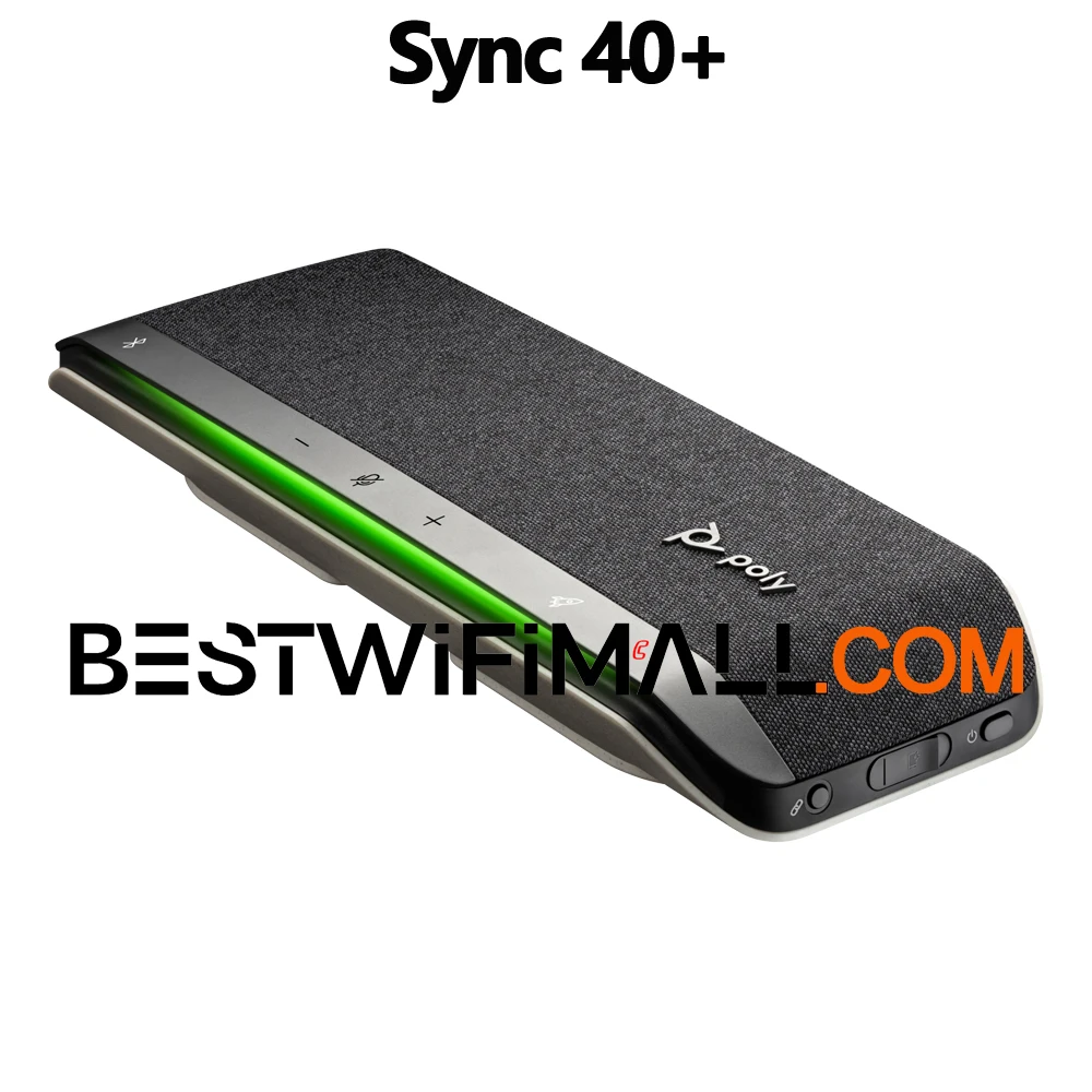 Poly Sync 40+ Speakerphone, Adapter Microsof Teams Certified USB A USB-C BT700 USB-A