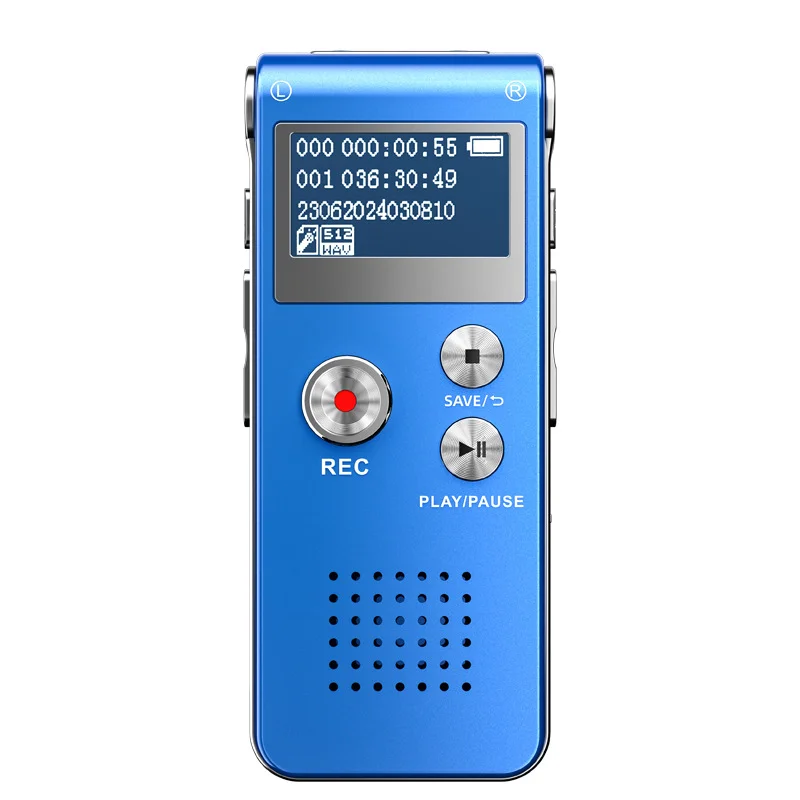 Digitaler sprachaktivierter Rekorder mit Wiedergabe, 64 GB MP3-Player, Sound-Audiorecorder, professionelle Mini-USB-Flash-Laufwerksaufzeichnung