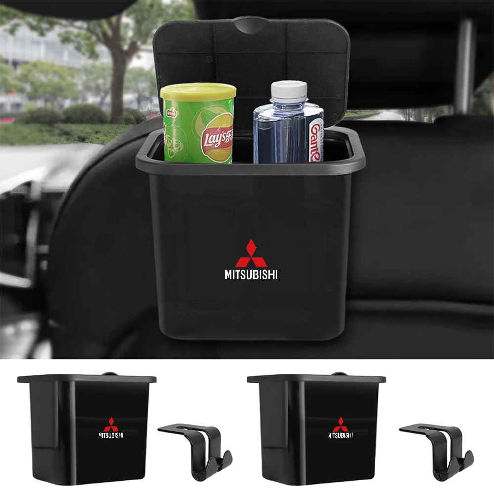 Автомобильный мусорный бак 1/2 шт. с крючком, подвесной ящик для хранения, автоаксессуары для Mitsubishi Ralliart Lancer EX Outlander Pajero 4 V73 ASX