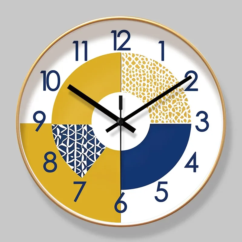 2025 New 10/12/14-inch Simple Geometry Nordic Modern Living Room Wall Clock Creative Home Decoration Mute Quartz Clock Watch