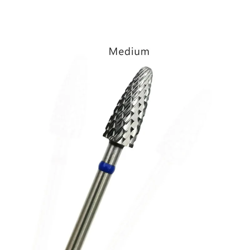HYTOOS 5mm Flamme Bit 3/32 Hartmetall Nagel Bohrer Bits Maniküre Grat Entfernen Gel Elektrische Fräser Zubehör