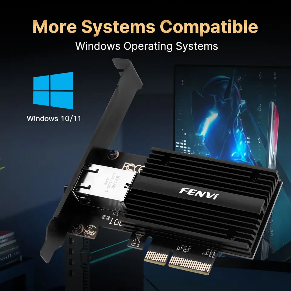 美品 FENVI 10Gbps LANカード AQC113 PCIe3.0x4 Amazon.com: 10Gbe PCI-e Network Card, AQC113 Controller, 10G Base