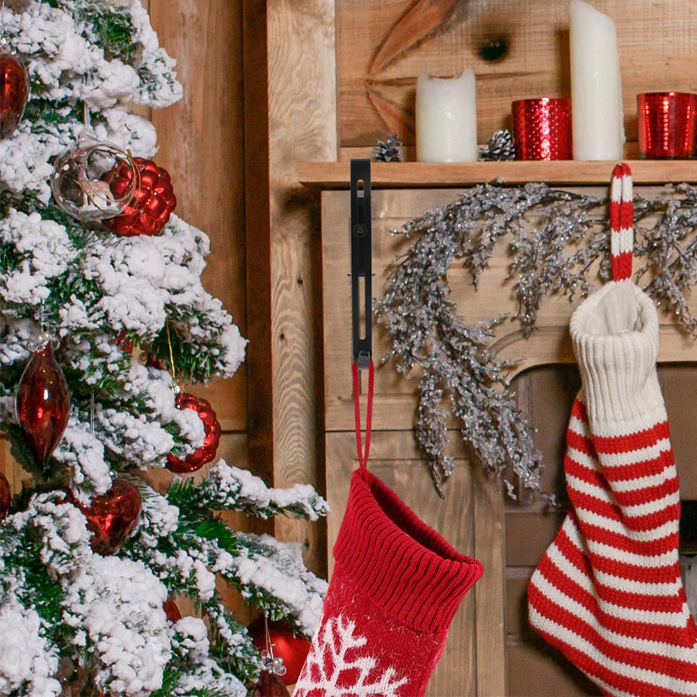 

2Pcs Adjustable Metal Garland Hooks Heavy Duty Front Door Hanging Christmas Stocking Holders Mantle Hangers Mantle Hangers Hook