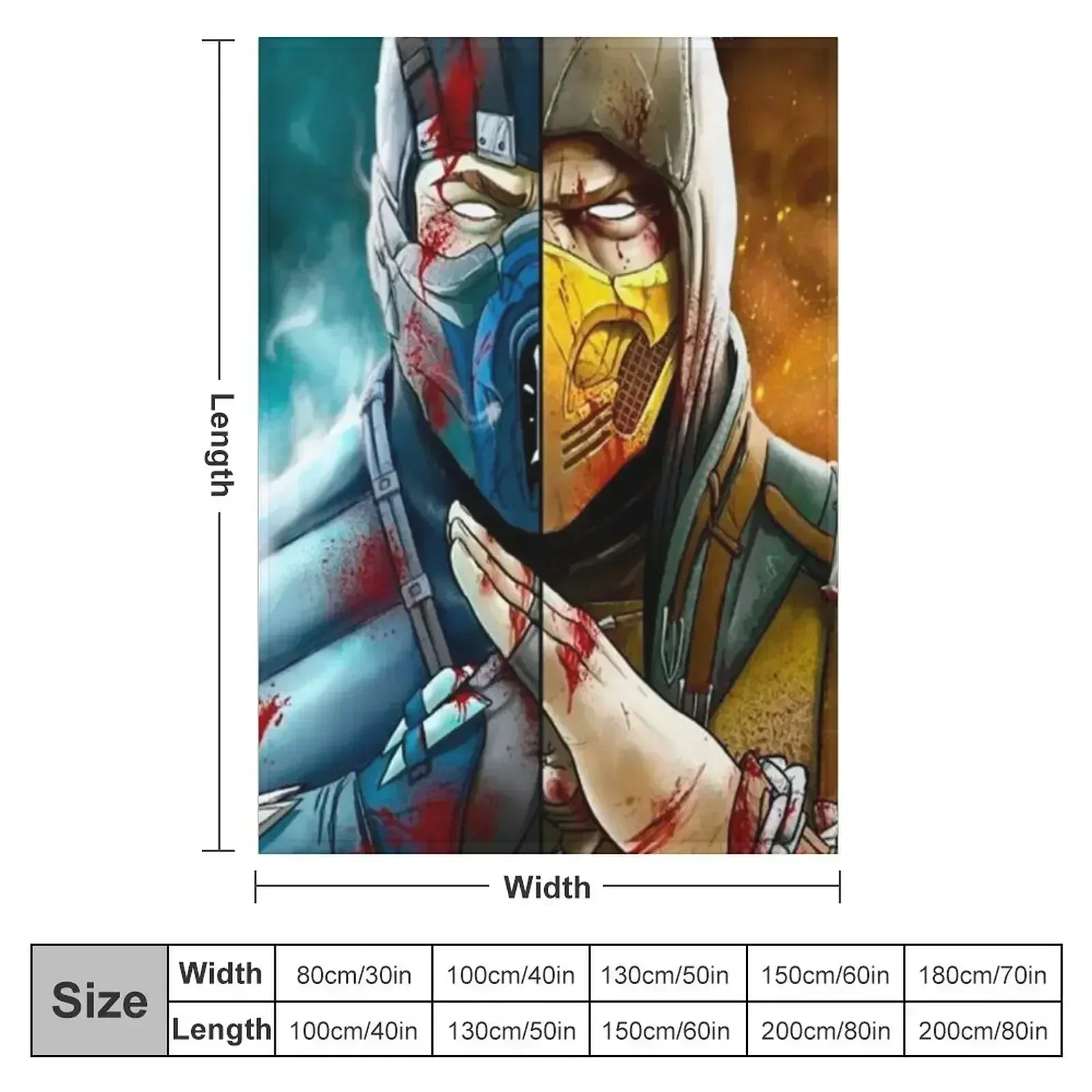 Mortal Kombat Mortal Enemy Throw Blanket Large Travel heavy to sleep Baby Stuffeds Sofas Blankets