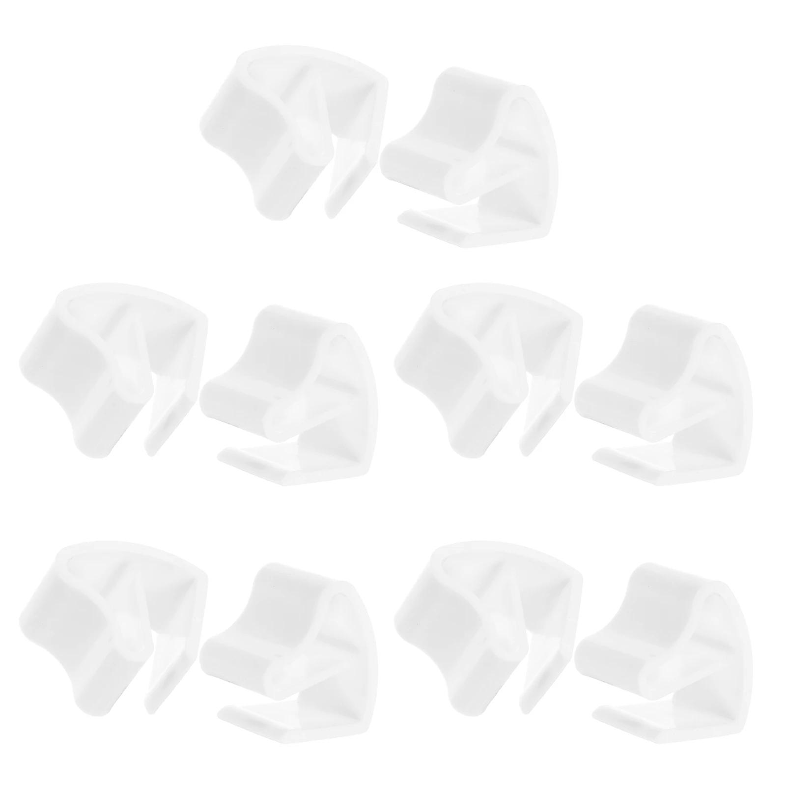 

10pcs Pleated Metal Tieback Curtain Rail Hooks Hooks For Easy Installation Window Hardware Drapery Hangers