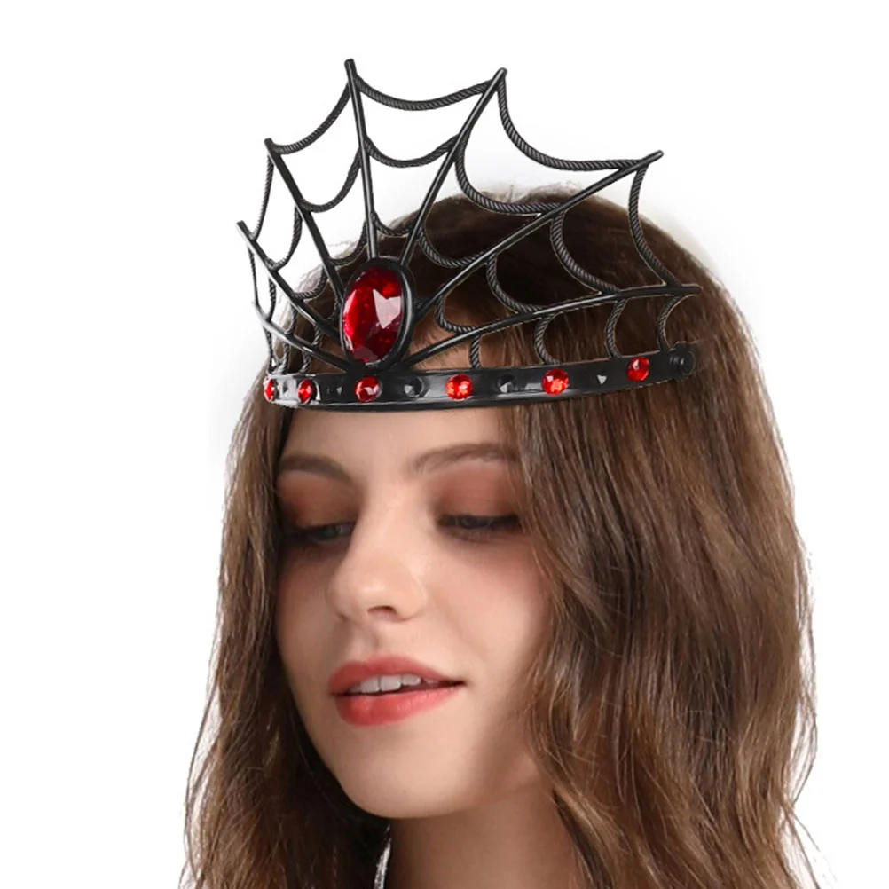 Halloween Costumes Spider Web Headband Cosplay Headdress Hair Hoops Headbands Accessory Black