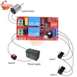 DC Time Relay Power Supply Switching Relay Module DC Motor Control Board Forward and Reverse Relay Board Timer Module 5V 12V 24V