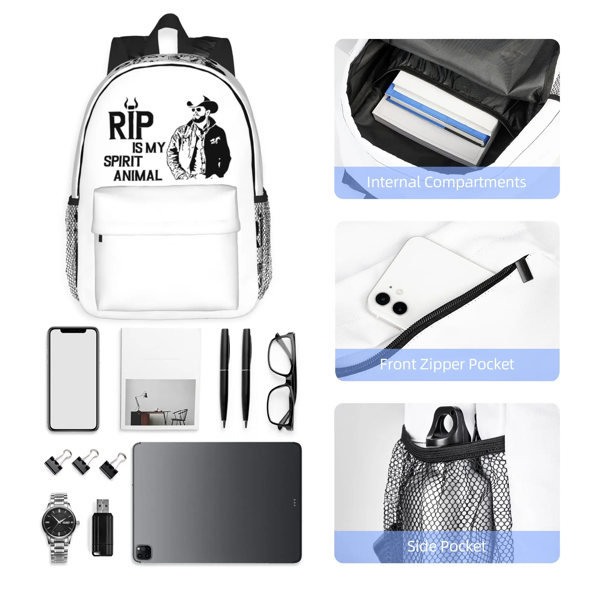 Rip Wheeler Rip is my spirit animal  Dutton Ranch Yellowstone Backpack Hot Sale Daypack BookBag Shoulder Bags School Bag