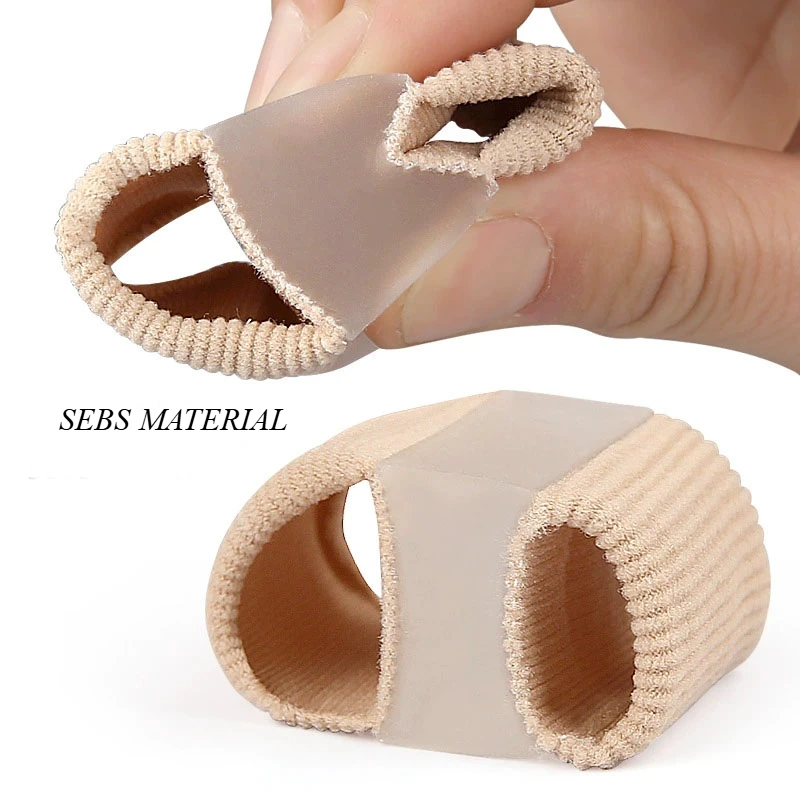 Séparateur d'orteils en Silicone, correcteur d'oignon Hallux Valgus, pouce, doigt, lisseur de Correction en Nylon, outil de soins des pieds, 2/1 pièces
