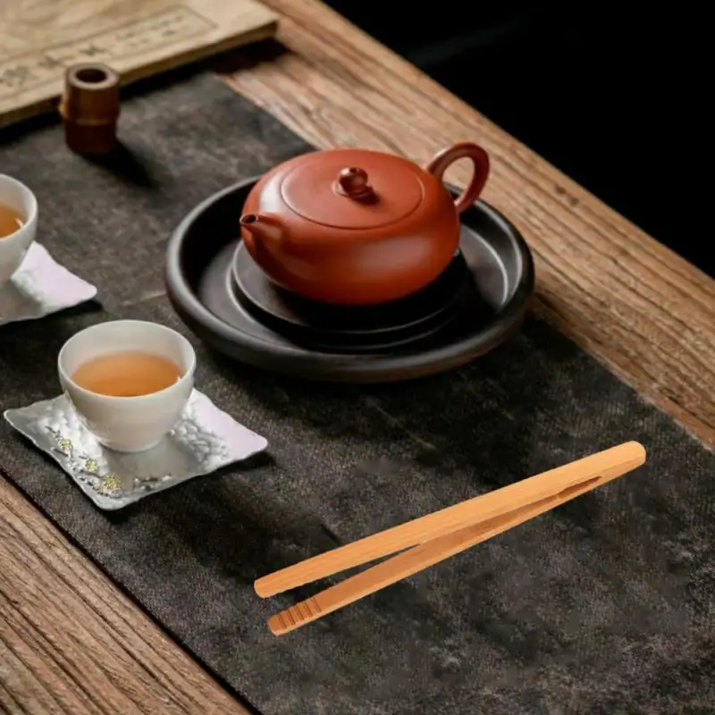 Tea Set Solid Bamboo Durable Portable Kitchen Accessories Simple Clip Practical Convenient Household Wooden Clip Safety