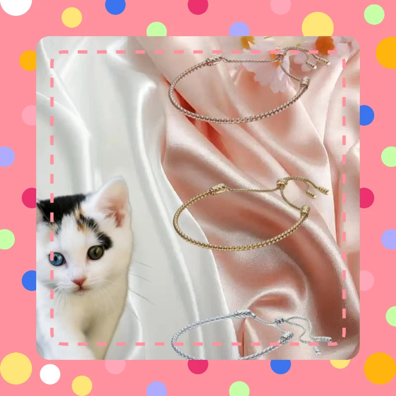 

Cat accessories 2025 new jewelry 925 silver snake bone chain round lock snake bone chain DIY basic bracelet girls exquisite gift