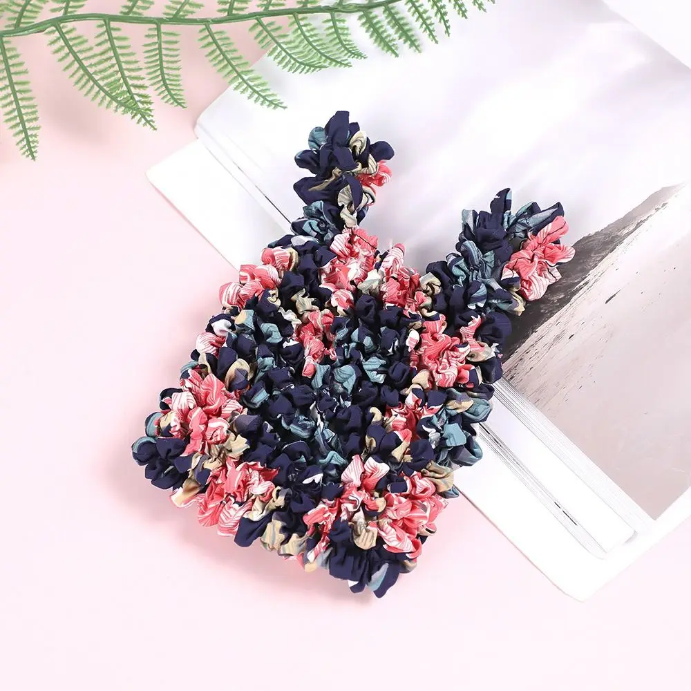 

Creative Bubble Stretch Bag Multi Purpose Flower Pleated Flexible Shopping Bag Large Capacity Chiffon Foldable Storage Bag