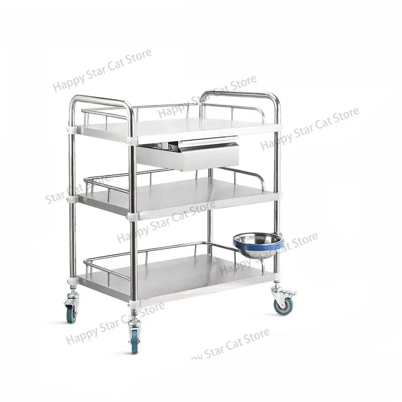 Factory Outlet Stainless Steel Hospital Medical Cart Treatment Trolley