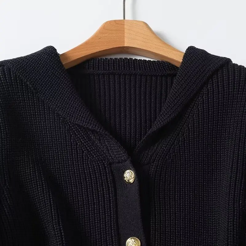 2024 autunno nuovo stile moda donna Navy Leader Qianjin Sensation College piccolo cappotto Cardigan lavorato a maglia profumato