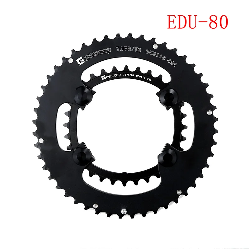 Gearoop Chainring, 4Holes for Shimano Sram, 48T, 32T, 110bcd 11s 12s