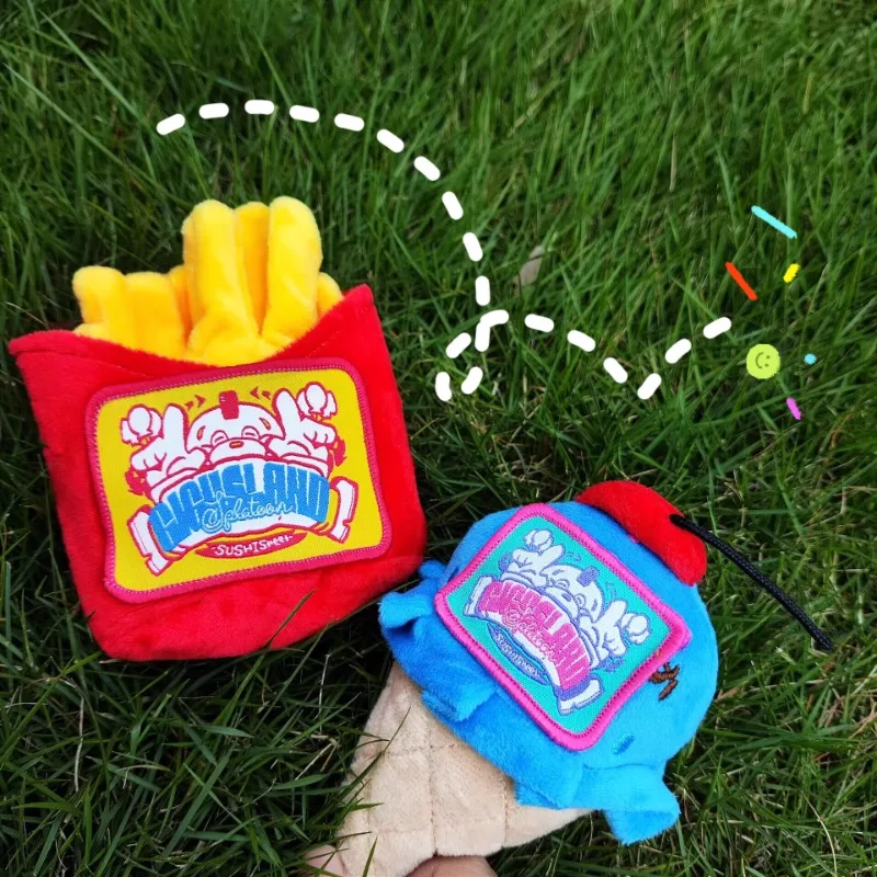 Pingente de leque SPLATOON Splatoon, peixe Qiqi Paradise batatas fritas sorvete cone, playhouse figura-presente para crianças