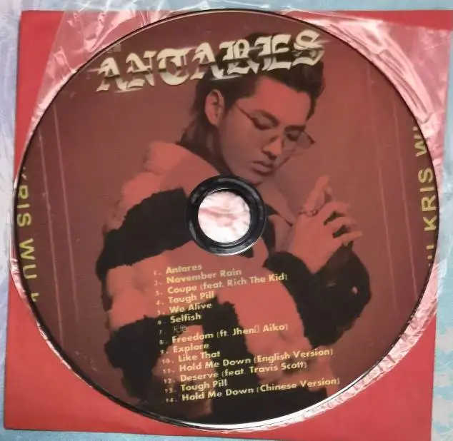 

Kris Wu Мужской певица, антоарес 2018, альбом песен, китайская Поп-музыка, запись, 1 CD диск, 12 см, виниловый диск