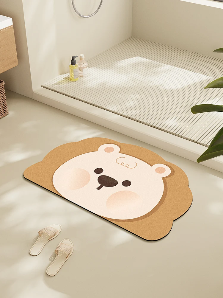 

Милый мультяшный коврик для батомы, впитывающий противоскользящий коврик для унитаза, тихой, устойчивый к детей, нескользящий коврик l, резиновый коврик для домашнего использования