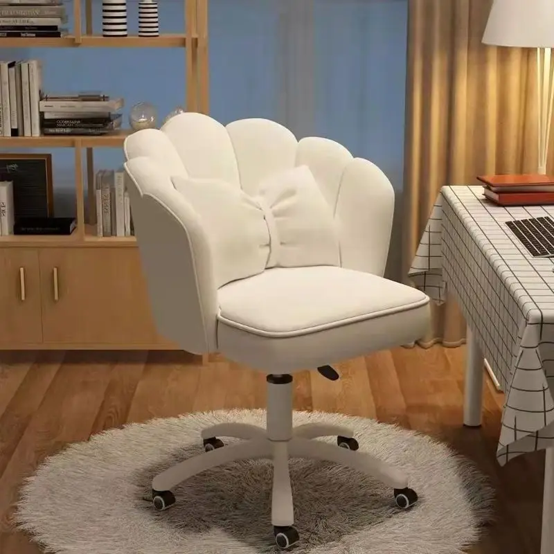 Silla giratoria de maquillaje para el hogar y la Oficina, silla de escritorio con respaldo de elevación, para dormitorio, ordenador, 360