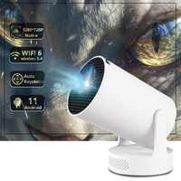 HY300 Ultra 4K Android 11 Portable Projector 300ANSI Outdoor Home Theater with Electronic Focus Speaker