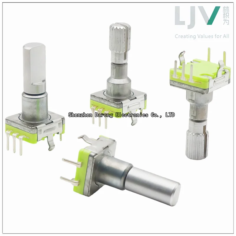 LJV original EC11 encoder, frequency converter speed control / vehicle navigation volume / audio adjustment switch, handle 20MM